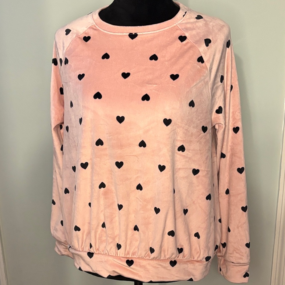 Target Cat & Jack Fuzzy Pink Long Sleeve Pullover Sweatshirt